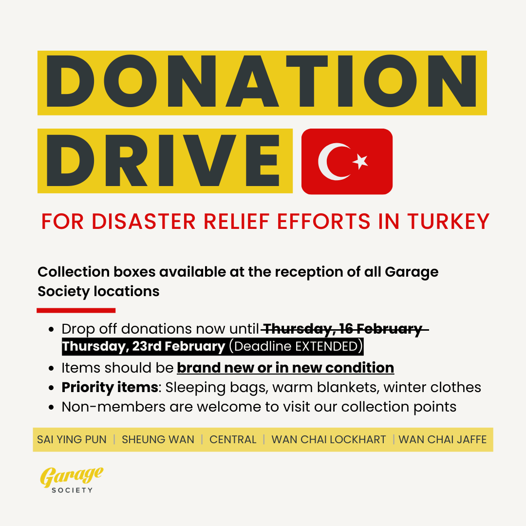 Donation Drive For Turkey/Syria Disaster Relief | Garage Society | Co ...